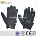 Sunnyhope Guantes de cuero baratos de la motocicleta que compiten con guantes guantes al aire libre